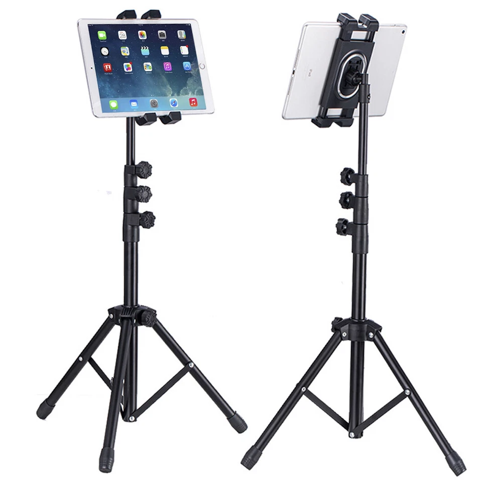 360° Rotation Firmly Floor iPad and Tablet Tripod Stand with Enhance Clamp Head - Image 2 of 4