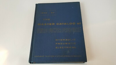 #ad 1956 57 Fluid Power Products Master Catalog Hydraulic Pneumatic Electrical S9 $25.46
