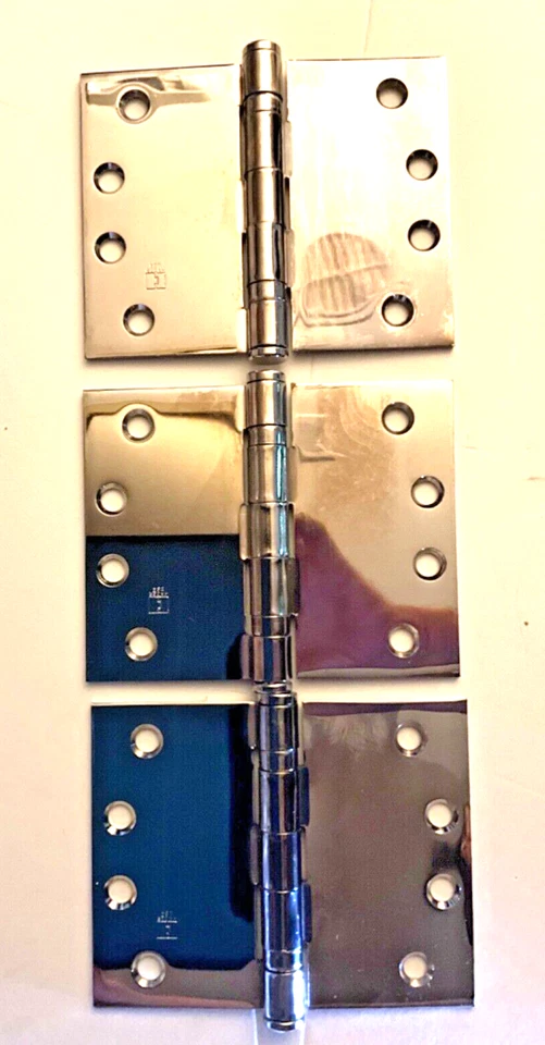 Hager BB 1279 4”X5” US26 Bisagra 3 Piezas 5 Nudillos Rodamiento de Bolas de Mortaja Completo Nuevo de Lote Antiguo 4x5 Foto 4 de 4