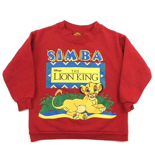 Vtg 90s Lion King Simba Youth Sweatshirt Crewneck Disney USA Movie Logo Kids M