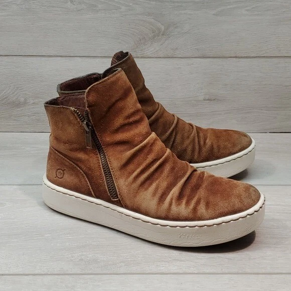 Born Women Scone Ankle Leather Boots Sneakers shoes sz 8M eBay