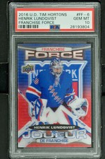 2016 Upper Deck Tim Hortons Franchise Force Hockey #FF-6 Henrik Lundqvist - PSA 
