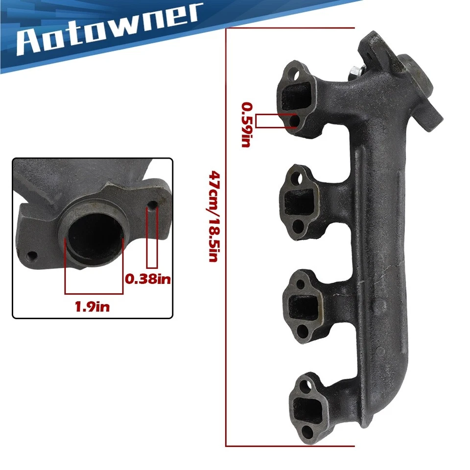 For Ford F-150 F-250 F-350 Pickup 5.0L 1986-1996 Passenger Side Exhaust Manifold — 第 2/4 张图片