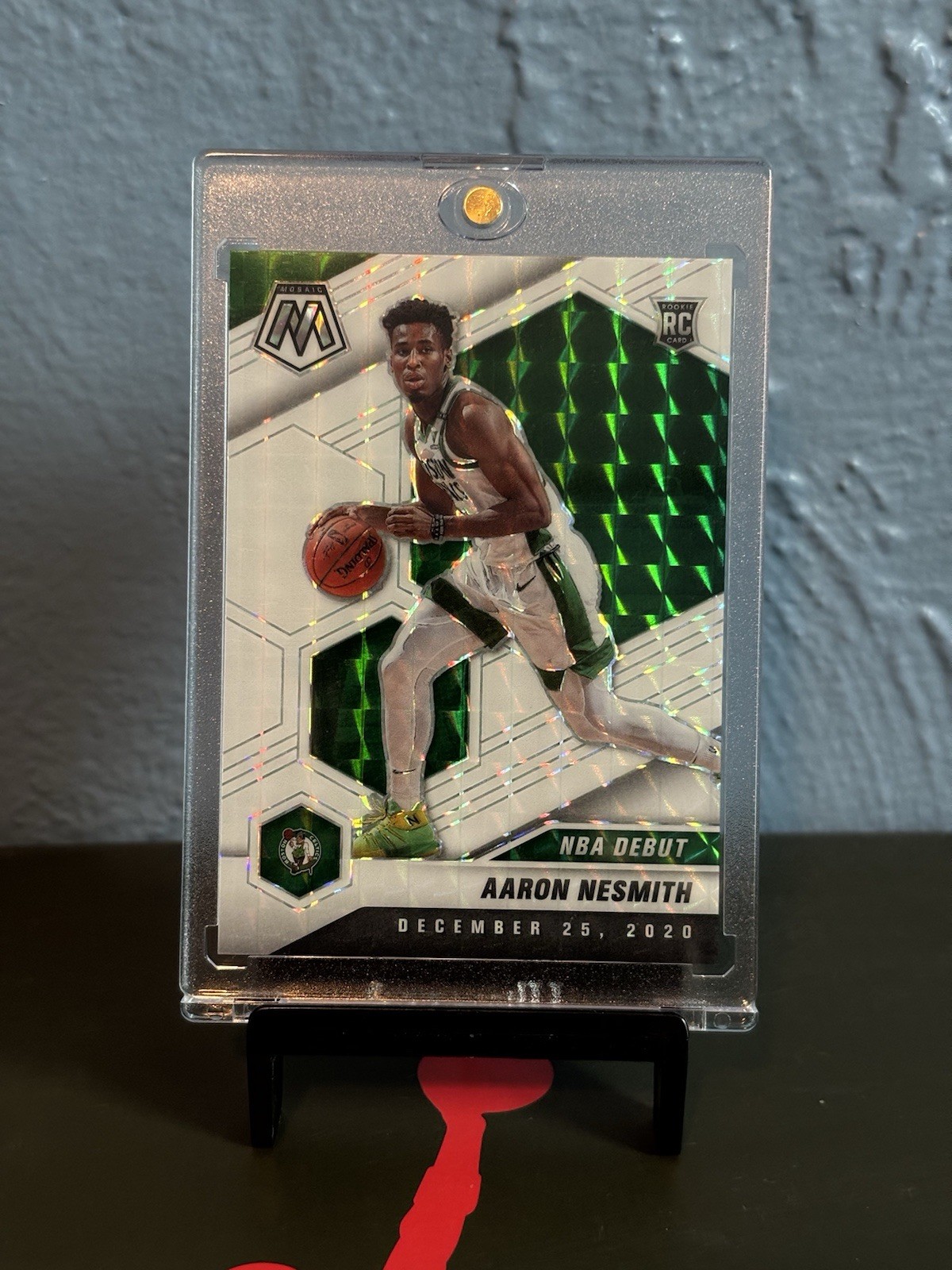 2020/21 Panini Mosaic NBA Debut Aaron Nesmith  White Mosaic #14/25 (RC)