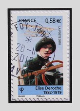 FRANCE 2010 - AUTOADHÉSIF N° 485 ÉLISE DEROCHE - OBLITÉRÉ