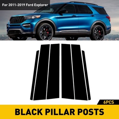 For FORD Explorer 2011-2019 6Pcs Car Post Pillar Cover Door Trim PC Plastic EOA