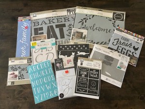 Lot Of 12 Miscellaneous Craft Painting Stencils