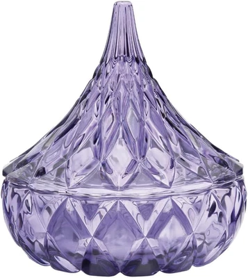 Godinger Glass Hershey Kiss Candy Servers, Candy Server, Holiday Dish Snack Serv