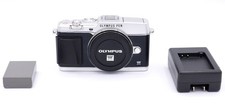 Olympus PEN E-P5 16.1MP Mirrorless Digital Camera - Silver Body  FL14 flash