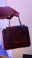 JINGPINPUU Brown Top Handle Satchel Bag Zip C...