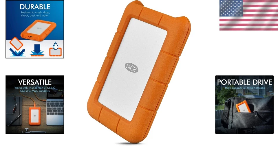 Rugged 5TB External Hard Drive - Drop, Crush Resistant - Image 2 of 4