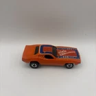 Vintage 1982 Hot Wheels Mainline Dixie Challenger Orange Black Wall Mattel #3364