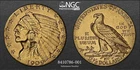 1909 Indian Head $2.5 Gold Coin – NGC PhotoVision Plus – Certified Authentic