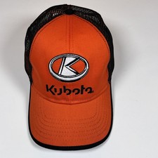 Kubota Trucker Hat Adjustable Orange Black Embroidered Logo Men's