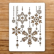 Snowflake Chris Large Reusable Wall Stencil For Painting DIY Home Decor Template
