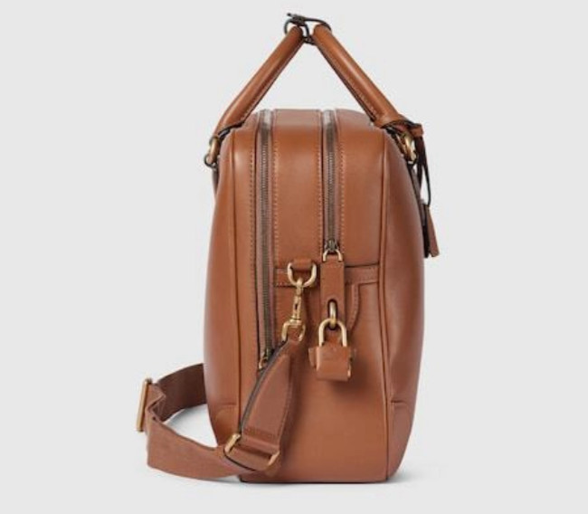 Gucci Brown GG Emblem Medium Briefcase bag - BWNT 821149 image 7