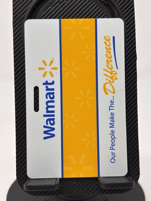 #ad #ad Walmart Employee Blank Name Badge Yellow Stripe Minor Badge $13.56