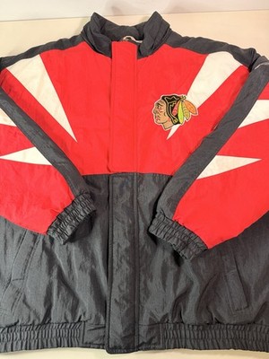 Vintage Apex One Chicago Blackhawks SHARK TOOTH Full Zip Jacket Size XL