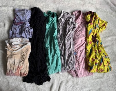 Kickee Pants Girl Bamboo Lot - Daywear & Sleep Dress Footies 2 Pc 3T & 4T