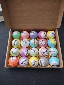 ZenBombs Bath Bombs Set 20 pcs Natural Shea Butter & Safe Oil Bath Bomb for S...