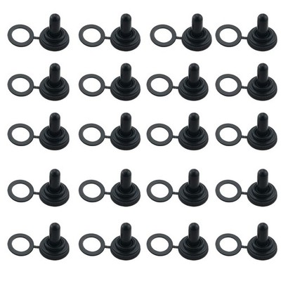 20PCS 12mm Toggle Switch Cover Waterproof Rubber Cover Duty Rocker Switch Black