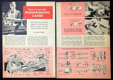 “How to Use a Woodwoking Lathe” Delta 6” 1949 pictorial INFO