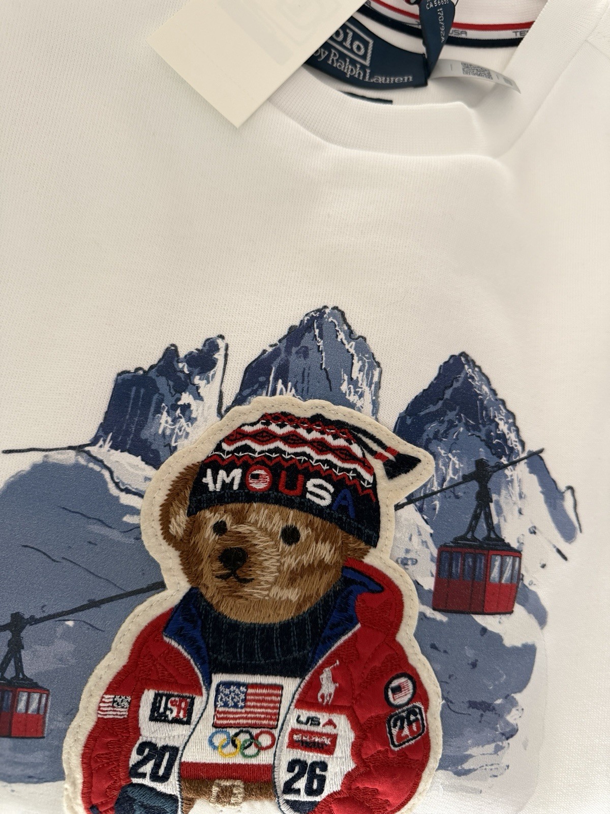 Polo Ralph Lauren Olympic bear sweatshirt Taylor Swift size Medium NWT On hand! thumbnail 5