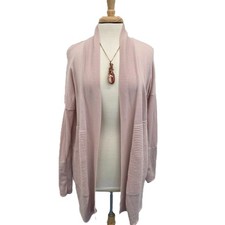 Lululemon Womens 6 Blush Pink Merino Wool Knit Cardigan Minimal Lounge Layer