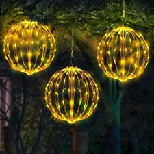 12" Christmas LED Light Globe (3 Pack) with Multiple Auto Timing and Glow Modes,