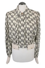 Elisabetta Franchi Damen Oberteil Gr. 40 (IT 46) Creme Viskose Bluse Blouse Top