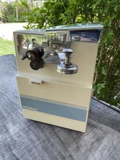 Vintage MCM Rival Electric Can Opener #781-5 Almond Blue Works-Read Details