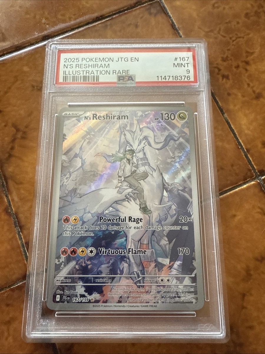 N's Reshiram 167/159 Sv09: Journey Together Illustration Rare PSA