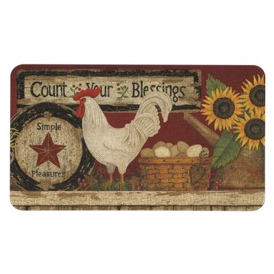 Roszwtit Farmhouse Kitchen Rugs Mats, Rooster Door Mat, Seasonal Washable Non-Sl
