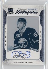 2016-17 SP Authentic The Cup Printing Plate Cyan 1/1 Justin Bailey Auto 2tb