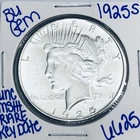 1925 S BU UNCIRCULATED SILVER PEACE DOLLAR AUTHENTIC U.S.MINT COIN KEY DATE 6625
