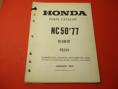 #ad OEM ORIGINAL HONDA PARTS CATALOG MANUAL 1977 NC50 $79.99