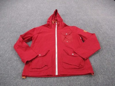 Penfield Jacket Mens L Red Hudson Wax Outdoors Hiking Rain Coat Camping Workwear