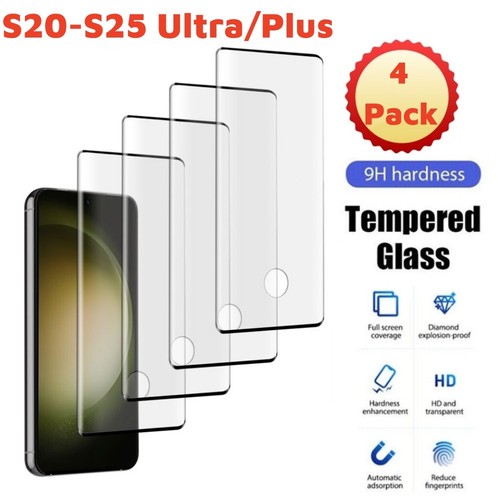 4X For Samsung Galaxy S25 S24 S23 S22 S21 S20+ Screen Protector Tempered Glass - $11.98