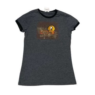 Vintage Harley Davidson Tweety Bird Women s Short Sleeve T-Shirt