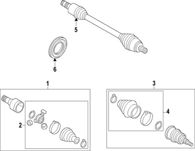 Genuine Volkswagen Axle Seals 0EJ-901-309-A