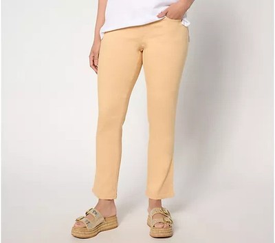 Belle by Kim Gravel Pet TripleLuxe Twill Ankle Pants Safari Tan Plus Petite 26WP