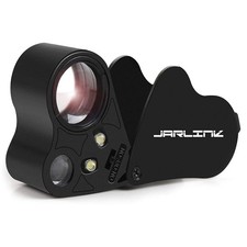 30X 60X Illuminated Jewelers Loupe Foldable Magnifier LED Light Jewelry