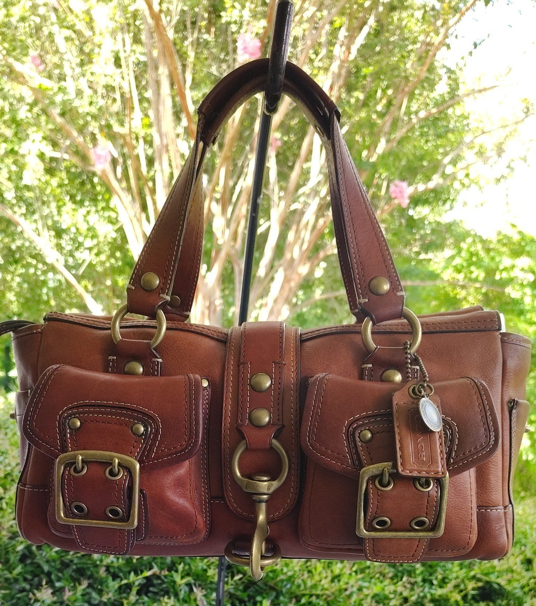 Coach MEDIUM 10330 65th Anniversary Mandy Vintage Cognac Leather