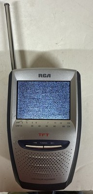 RCA Handheld 3'' LCD Pocket Color TV UHF/VHF Model TFT- 16-3062- Tested
