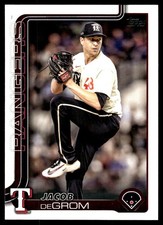 Jacob deGrom 2025 Topps #208 Texas Rangers FREE SHIPPING AutographDen