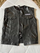 Sons of Anarchy Biker Vest SOA Motorcycle Highway Real Leather Vest MSRP 800 USD