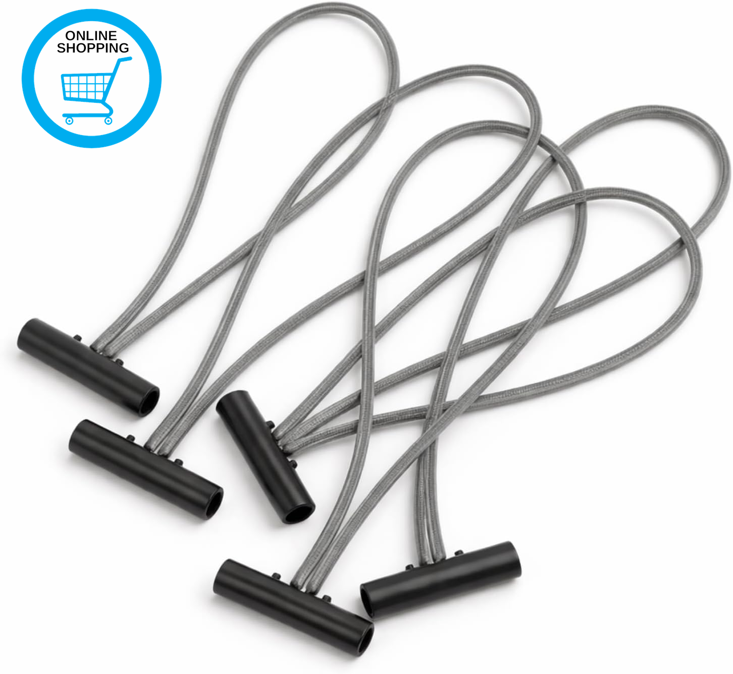 Bungee Cord with T-Bar Stretchy 100% Elastic Tie down Strap for Camping, Tarps,