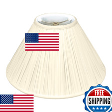 Royal Designs Coolie Empire Gather Pleat Lamp Shade, Beige, 5x13x8