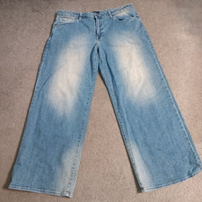 Pool House New York Mens Blue Denim Jeans Size 36 Wide Straight Leg Made in USA