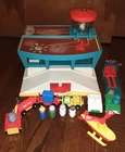 Vintage Fisher-Price Little People Play Family Airport 1972 #966 w/ Accessories